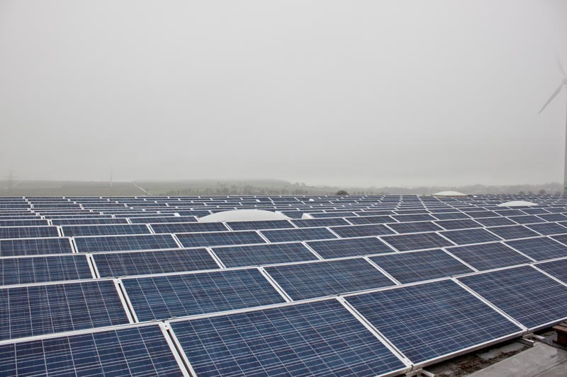 WIOTEC photovoltaic system - surface refinement and surface technology at WIOTEC